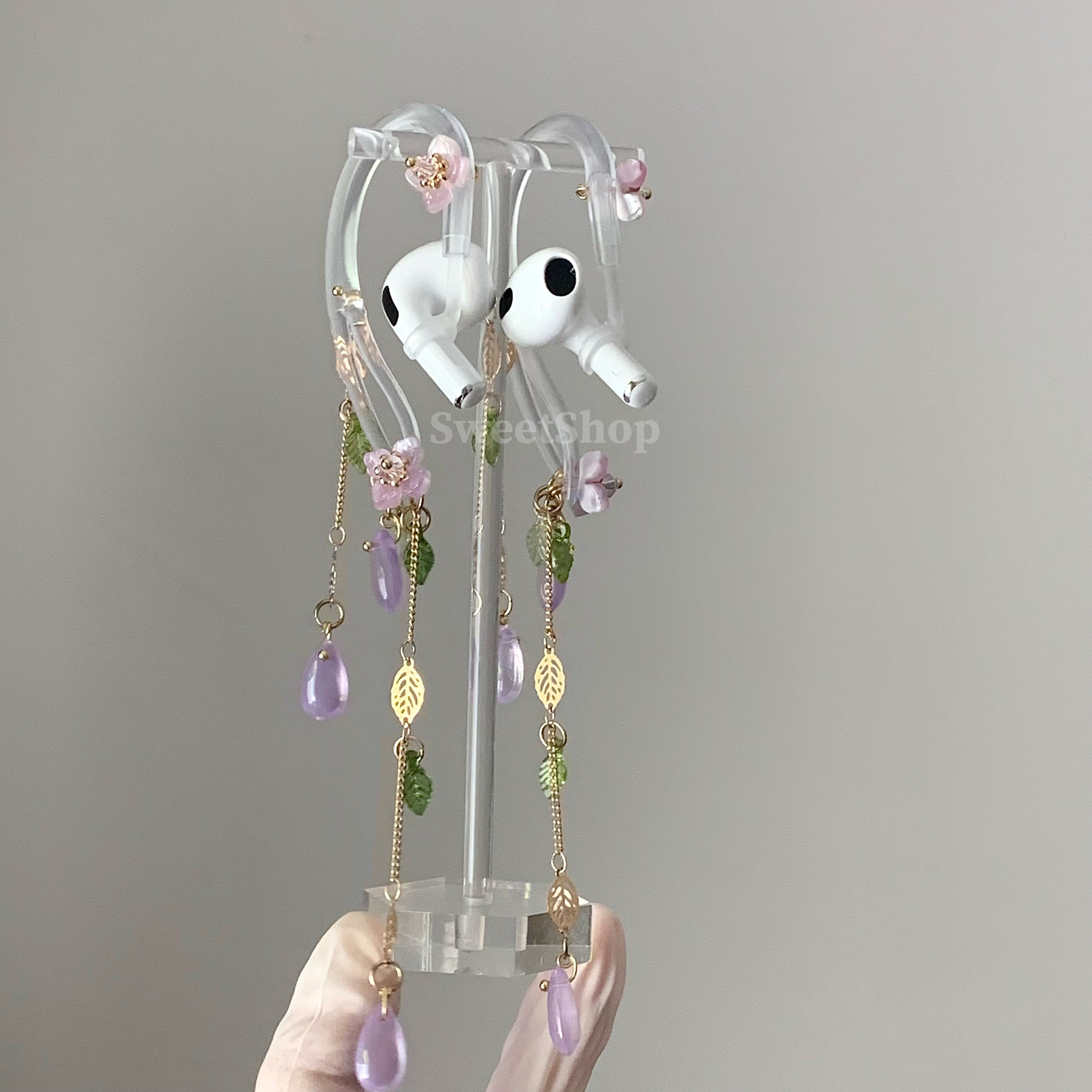 Purple Hydrangea AirPods Jewelry