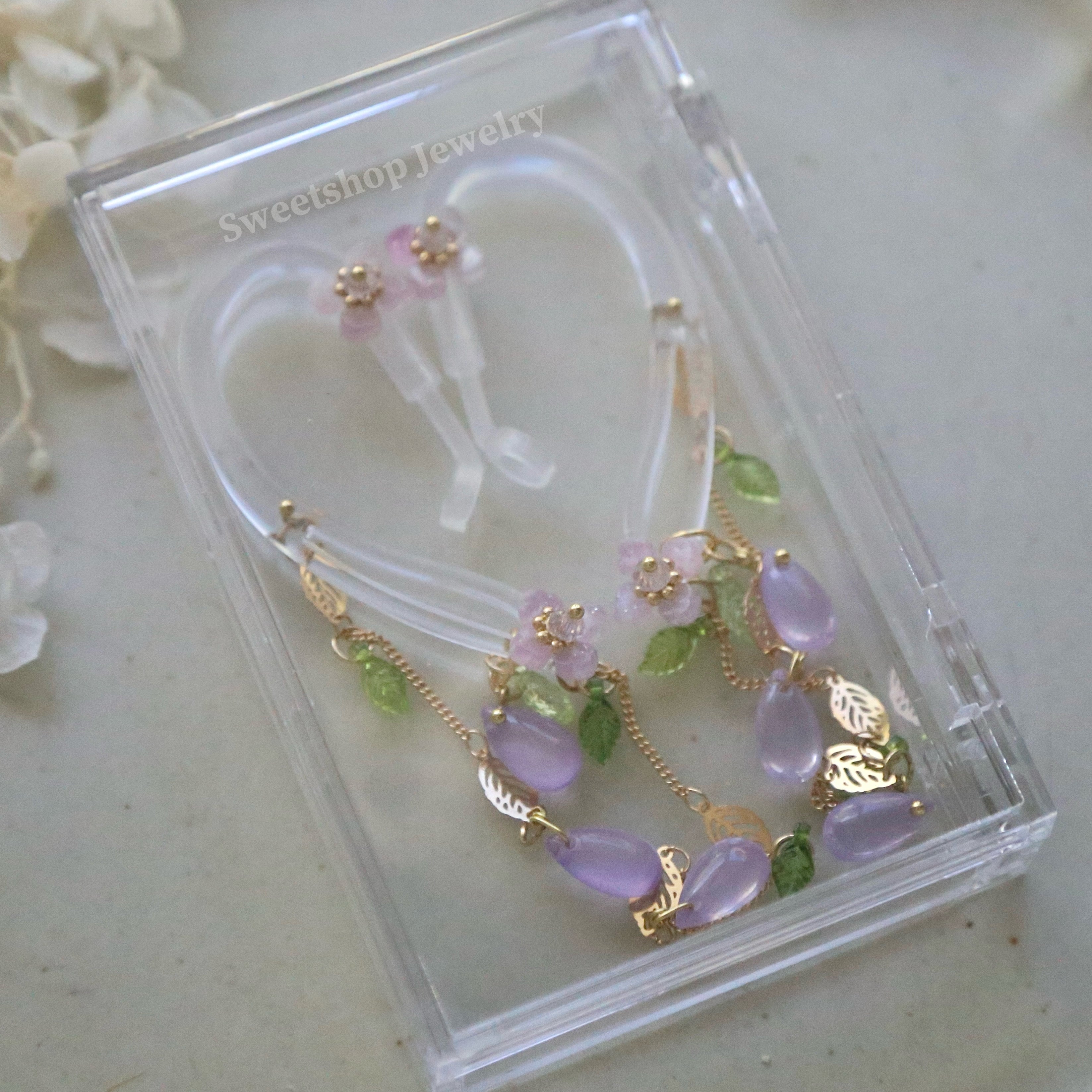 Purple Hydrangea AirPods Jewelry