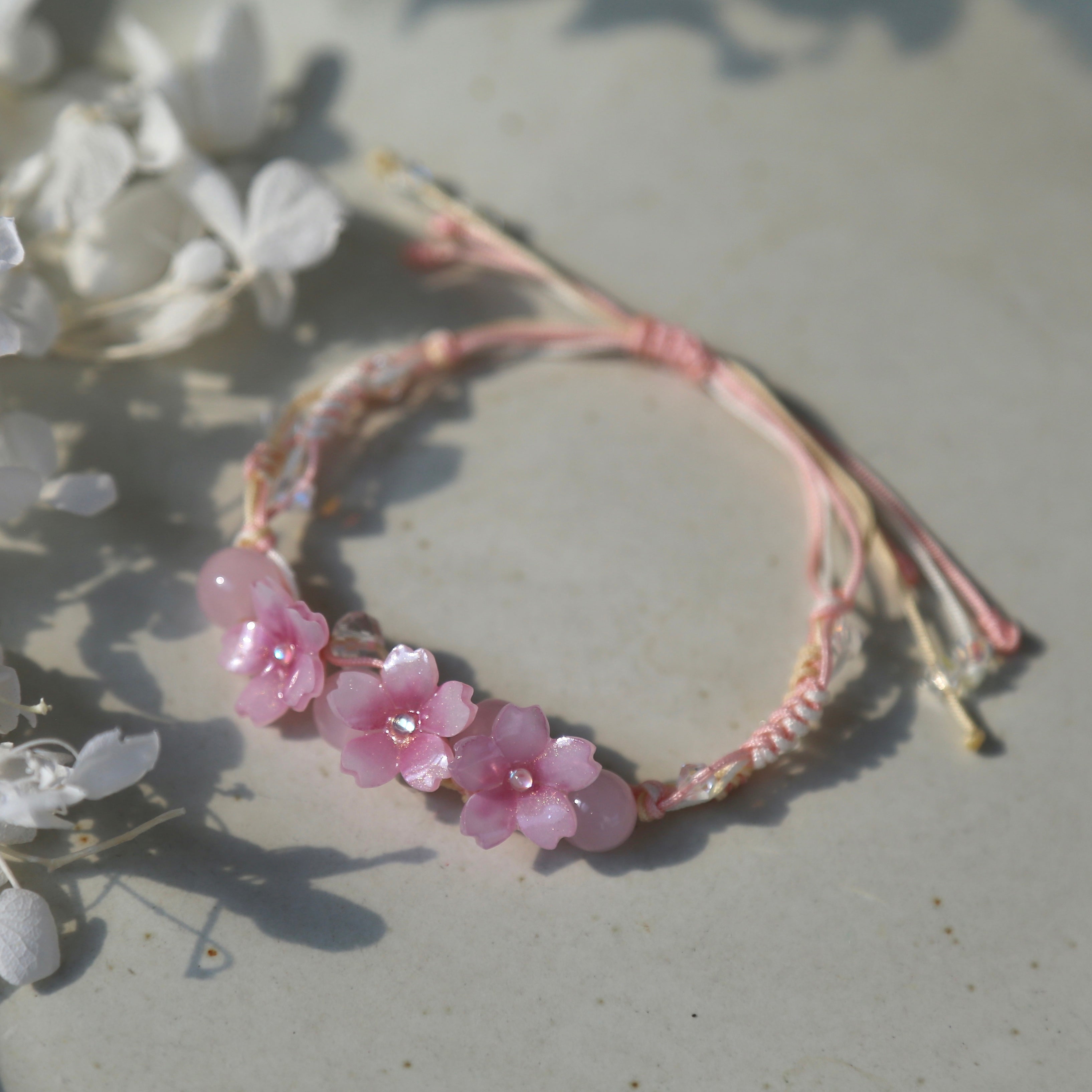 Shrink Plastic Sakura Bracelets