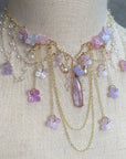 Hydrangea Crystal Necklace