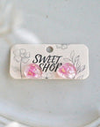 Real Flower Resin Stud Earrings