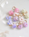 Hydrangea Hoop Earrings