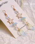 SALE - Star Feather Flower Earrings