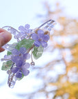 Blue Plumbago Hair Claws