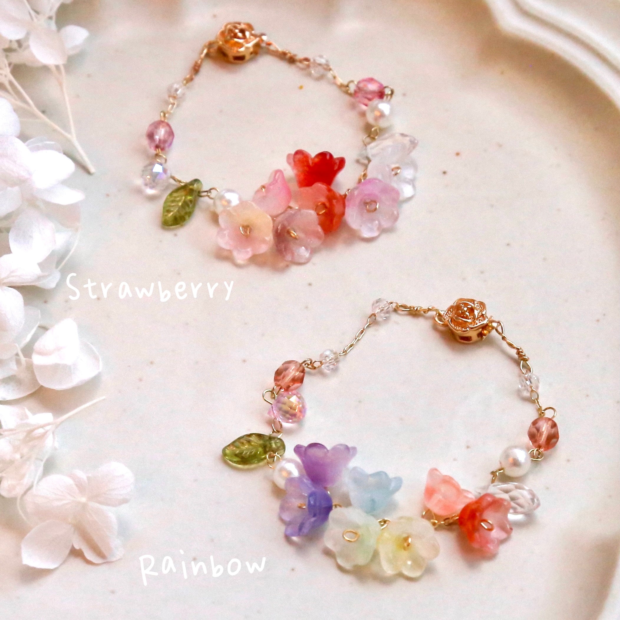 Rainbow Flower Bracelets