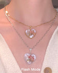 Dainty Rose Heart Necklaces
