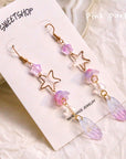 SALE - Star Feather Flower Earrings
