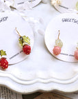 SALE - Resin Strawberry Earrings