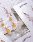 SALE - Star Feather Flower Earrings