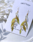Bamboo leaf earrings