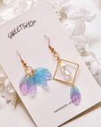 SALE - Acrylic Feather Asymmetric Earrings