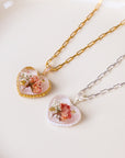 Dainty Rose Heart Necklaces