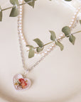 Dainty Rose Heart Necklaces