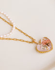 Dainty Rose Heart Necklaces