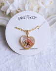 Dainty Rose Heart Necklaces