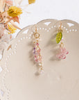 SALE - Resin Butterfly Chained Asymmetric Earrings