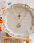 Dainty Rose Heart Necklaces