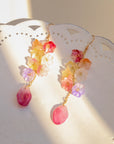 Lesbian Pride Flower Earrings