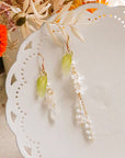 Glazed Leaf Flower Earrings