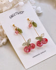 Resin Cherry Earrings
