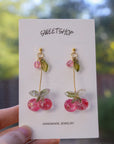 Resin Cherry Earrings