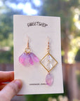 SALE - Acrylic Feather Asymmetric Earrings