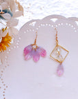 SALE - Acrylic Feather Asymmetric Earrings