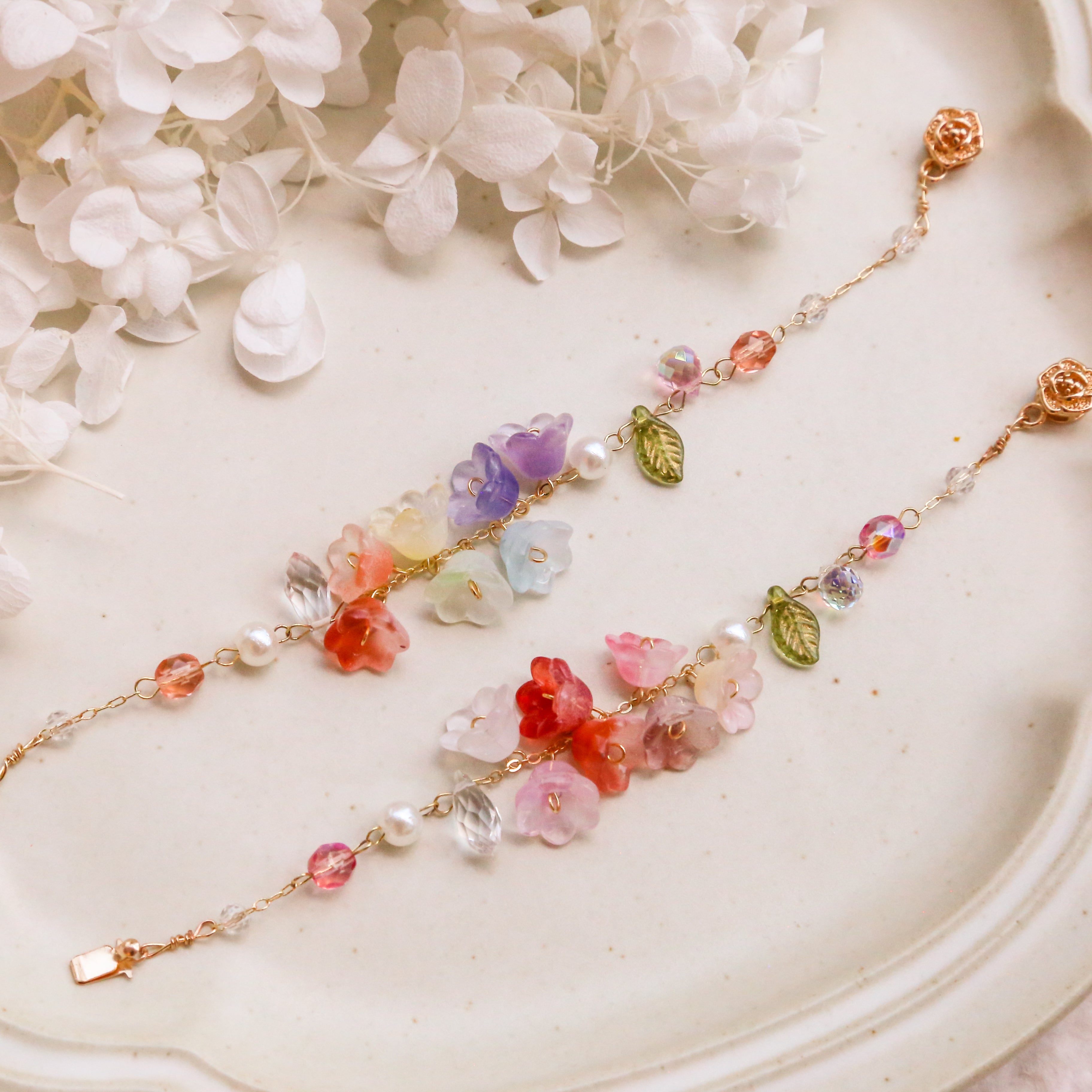 Rainbow Flower Bracelets
