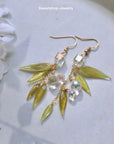 Bamboo leaf earrings