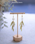 Bamboo leaf earrings