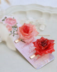 Pink and Red Rose Hair Accessories