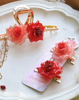 Pink and Red Rose Hair Accessories