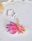 Goldfish Flower Key Charms