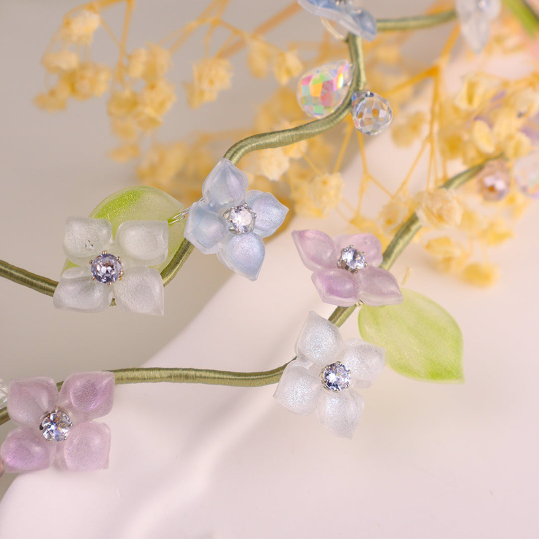 Custom – Wavy Hydrangea Leaf Tiara