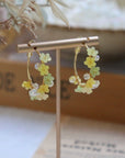 Colorful Flower Hoop Earrings