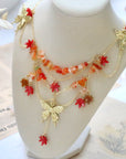 Maple Leaf Necklace Set