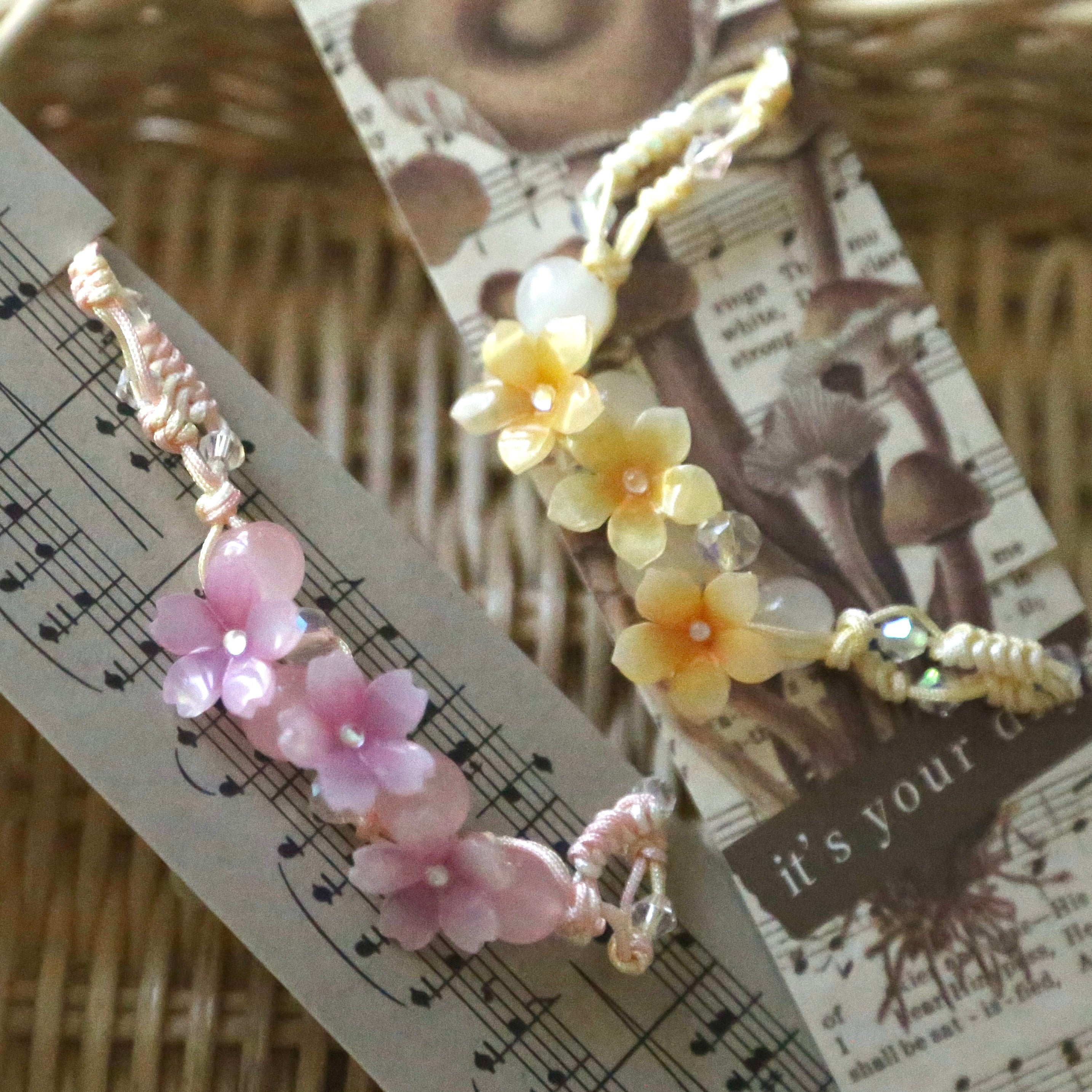 Shrink Plastic Sakura Bracelets