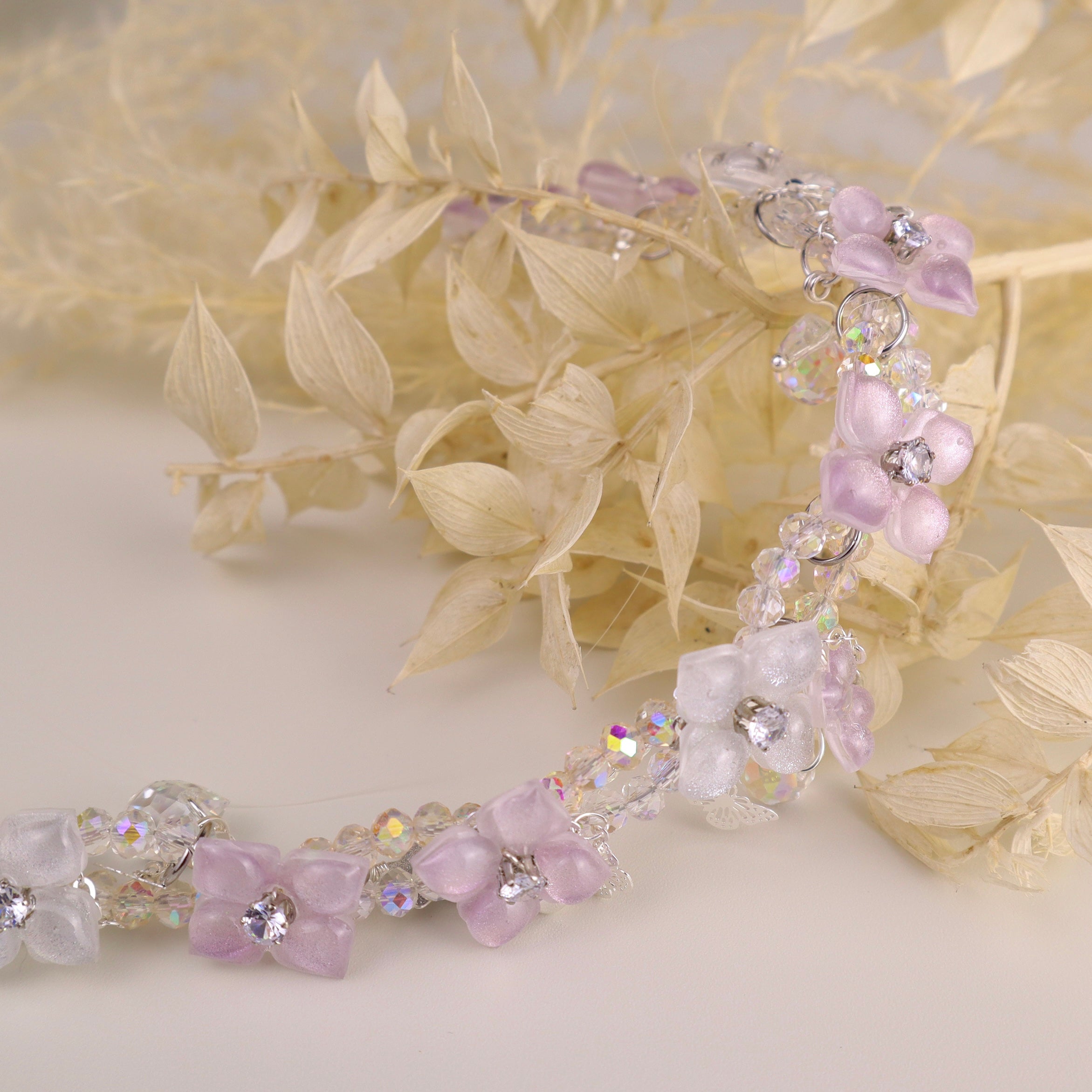 Custom – Hydrangea Tassel Choker Necklace – SWEETSHOP JEWELRY