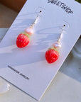 Shrink Plastic Strawberry Earrings