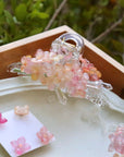 Pink-Orange Hydrangea Hair Accessories