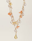Orange Blossom Crystal Drop Necklace