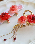 Pink and Red Rose Hair Accessories