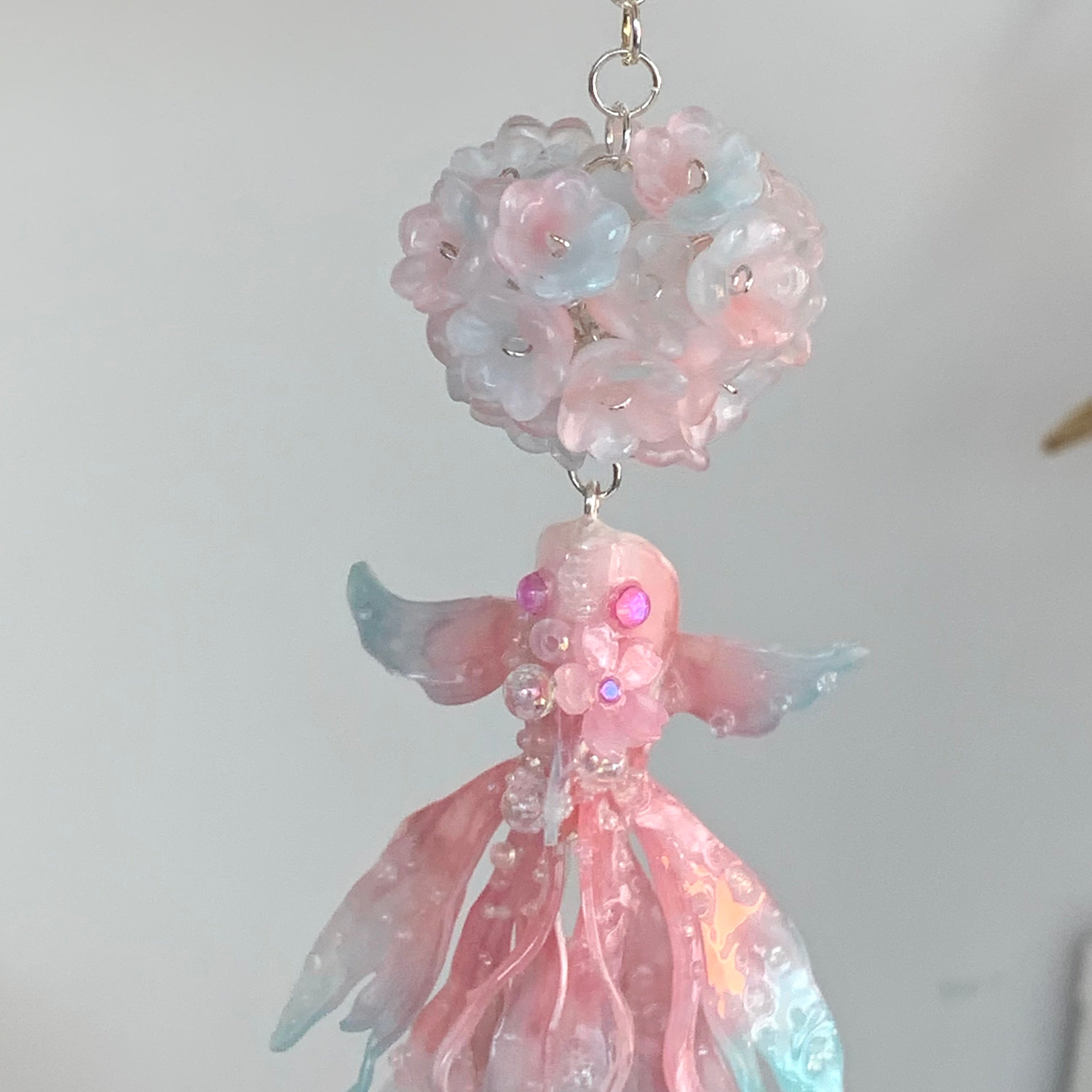 Goldfish Flower Balls Keychains