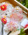 Pink-Orange Hydrangea Hair Accessories