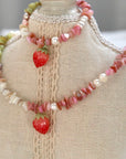 Strawberry Matcha Latte Necklaces