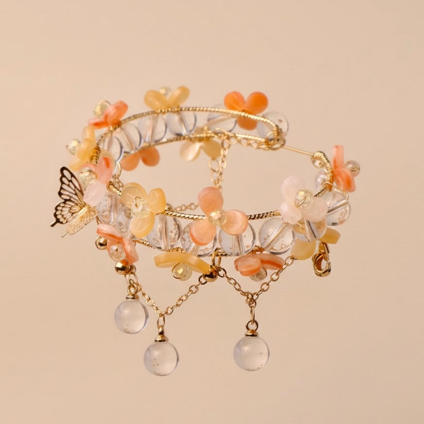 Orange Blossom Tassel Bracelet