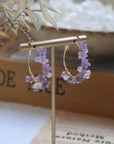 Colorful Flower Hoop Earrings