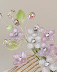 Custom – Hydrangea Floral Hair Comb