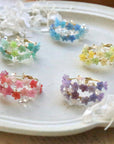 Colorful Flower Hoop Earrings