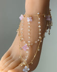 Hydrangea Tassel Anklet